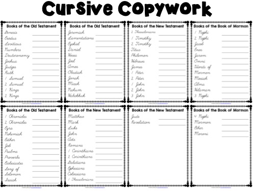 Scripture Books Cursive Copywork