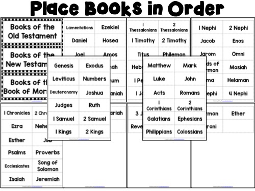 Scripture Books Correct Order